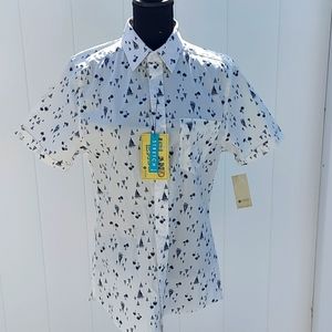 NWT Men's Small Haggar Stretch Coastal Button Down Shirt